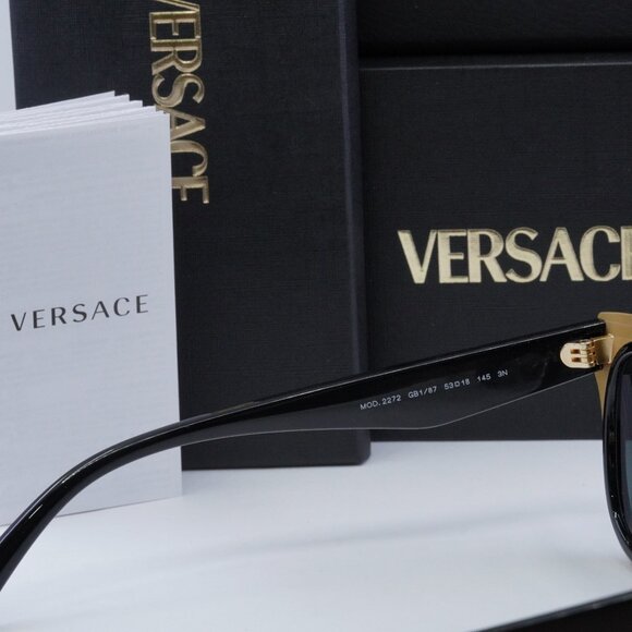 Final Price! Versace VE2272 GB1/87 Black Grey Sunglasses - Picture 6 of 9